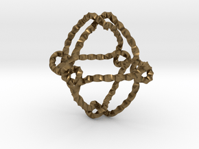 Octahedral knot (Twisted square) in Natural Bronze: Extra Small