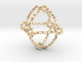Octahedral knot (Twisted square) in 14K Yellow Gold: Extra Small