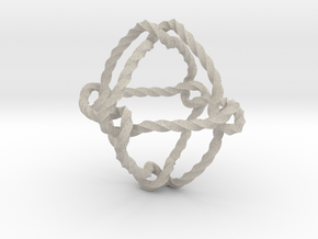 Octahedral knot (Twisted square) in Natural Sandstone: Medium