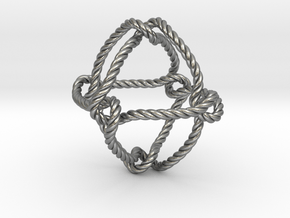Octahedral knot (Rope) in Natural Silver: Extra Small
