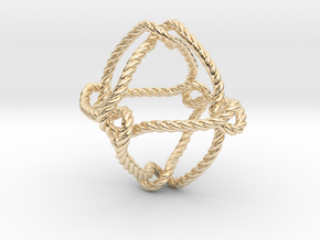 Octahedral knot (Rope) in 14K Yellow Gold: Extra Small