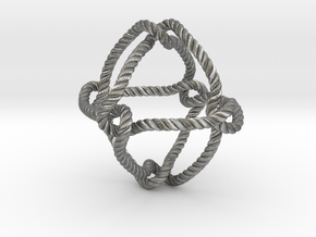 Octahedral knot (Rope with detail) in Natural Silver: Medium
