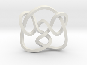 Knot 8₁₅ (Square) in White Natural Versatile Plastic: Extra Small