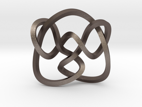 Knot 8₁₅ (Square) in Polished Bronzed Silver Steel: Extra Small