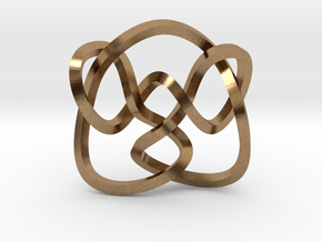 Knot 8₁₅ (Square) in Natural Brass: Extra Small
