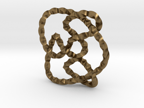 Knot 8₁₅ (Twisted square) in Natural Bronze: Extra Small