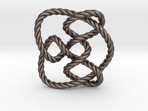 Knot 8₁₅ (Rope) in Polished Bronzed Silver Steel: Extra Small