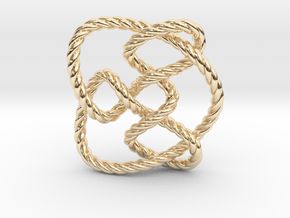 Knot 8₁₅ (Rope) in 14k Gold Plated Brass: Extra Small