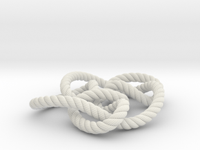 Knot 8₁₅ (Rope with detail) in White Natural Versatile Plastic: Large