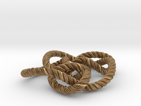 Knot 8₁₅ (Rope with detail) in Natural Brass: Large