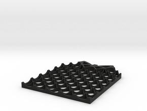 Grid Fin Coaster in Black Premium Versatile Plastic