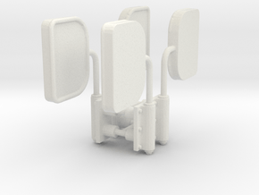DH Wadloper spiegels scale 1:45 in White Natural Versatile Plastic