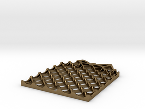 Grid Fin Coaster in Natural Bronze