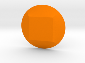 Square Gem in Orange Processed Versatile Plastic