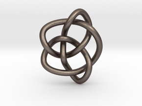 Knot 8₁₆ (Circle) in Polished Bronzed Silver Steel: Extra Small
