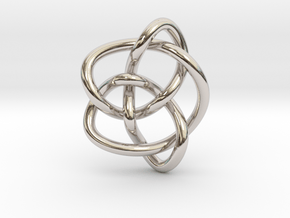 Knot 8₁₆ (Circle) in Platinum: Extra Small