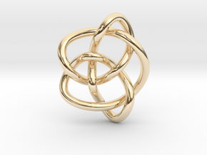 Knot 8₁₆ (Circle) in 14k Gold Plated Brass: Extra Small