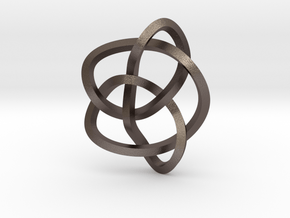Knot 8₁₆ (Square) in Polished Bronzed Silver Steel: Extra Small