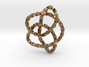 Knot 8₁₆ (Twisted square) in Natural Brass: Extra Small