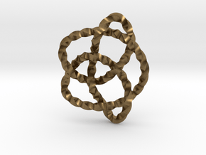 Knot 8₁₆ (Twisted square) in Natural Bronze: Extra Small