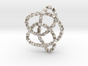 Knot 8₁₆ (Twisted square) in Platinum: Extra Small
