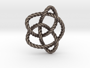 Knot 8₁₆ (Rope) in Polished Bronzed Silver Steel: Extra Small
