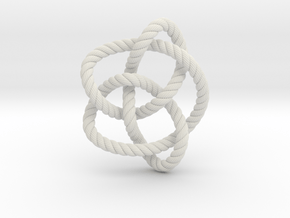 Knot 8₁₆ (Rope with detail) in White Natural Versatile Plastic: Large