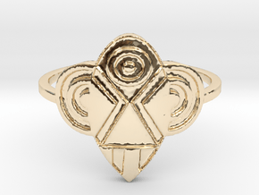 Voodoo Ring  in 14k Gold Plated Brass: 4 / 46.5