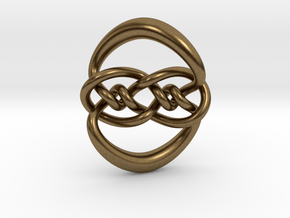 Knot 10₁₂₀ (Circle) in Natural Bronze: Extra Small