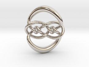 Knot 10₁₂₀ (Circle) in Rhodium Plated Brass: Extra Small