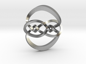 Knot 10₁₂₀ (Square) in Natural Silver: Extra Small