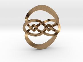 Knot 10₁₂₀ (Square) in Natural Brass: Extra Small