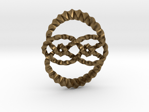 Knot 10₁₂₀ (Twisted square) in Natural Bronze: Extra Small