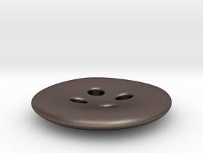 Asymmetrical designer buttons in Polished Bronzed Silver Steel