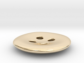 Asymmetrical designer buttons in 14K Yellow Gold