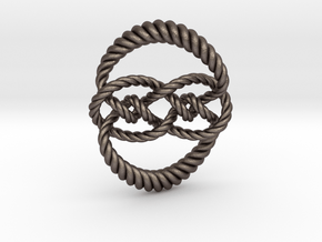 Knot 10₁₂₀ (Rope) in Polished Bronzed Silver Steel: Extra Small