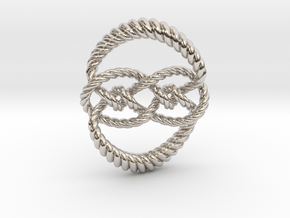 Knot 10₁₂₀ (Rope) in Platinum: Extra Small