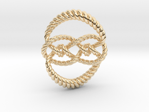 Knot 10₁₂₀ (Rope) in 14k Gold Plated Brass: Extra Small