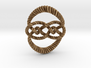 Knot 10₁₂₀ (Rope with detail) in Natural Brass: Large