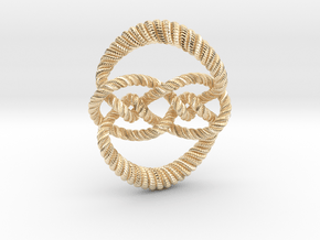 Knot 10₁₂₀ (Rope with detail) in 14k Gold Plated Brass: Large