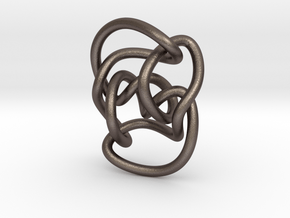 Knot 10₁₄₄ (Circle) in Polished Bronzed Silver Steel: Extra Small