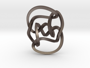 Knot 10₁₄₄ (Square) in Polished Bronzed Silver Steel: Extra Small