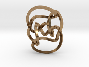 Knot 10₁₄₄ (Square) in Natural Brass: Extra Small