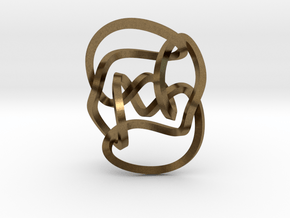 Knot 10₁₄₄ (Square) in Natural Bronze: Extra Small