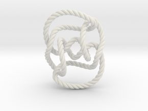 Knot 10₁₄₄ (Rope) in White Natural Versatile Plastic: Extra Small