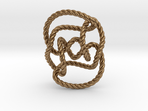 Knot 10₁₄₄ (Rope) in Natural Brass: Extra Small