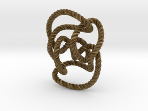 Knot 10₁₄₄ (Rope with detail) in Natural Bronze: Large