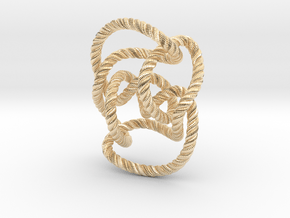 Knot 10₁₄₄ (Rope with detail) in 14K Yellow Gold: Large