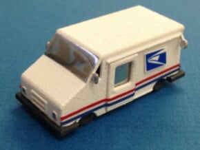 USPS Mail Delivery Truck in White Natural Versatile Plastic: 1:87 - HO