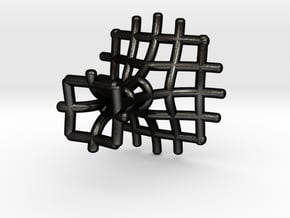Einstein Rosen Bridge - Rectangular Coordinates Cu in Matte Black Steel